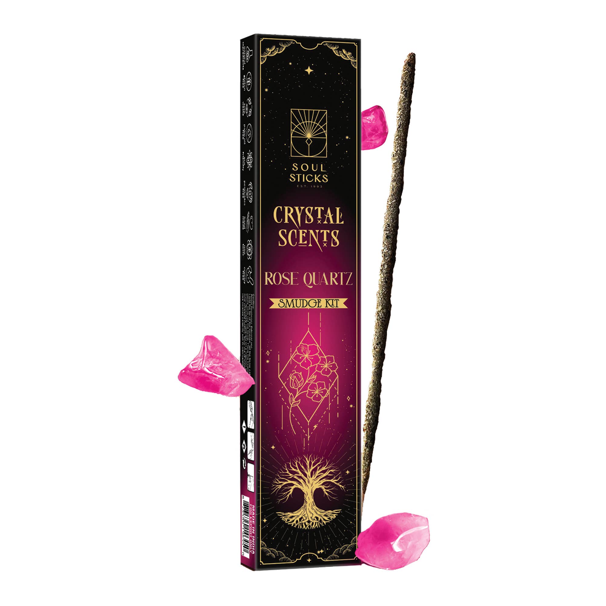 Designs by Deekay - Rose Quartz Crystal Scents Incense Sticks