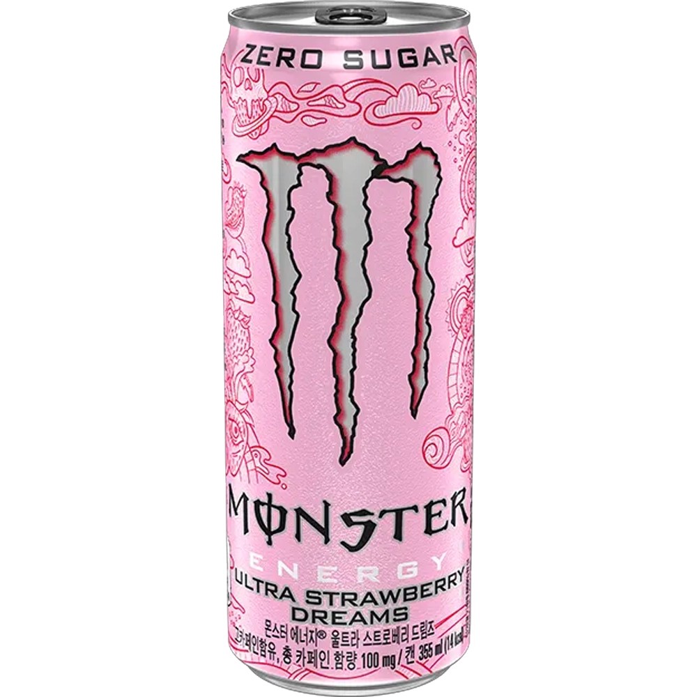Monster Energy Korea Import Strawberry Dream 12oz Pack of 12