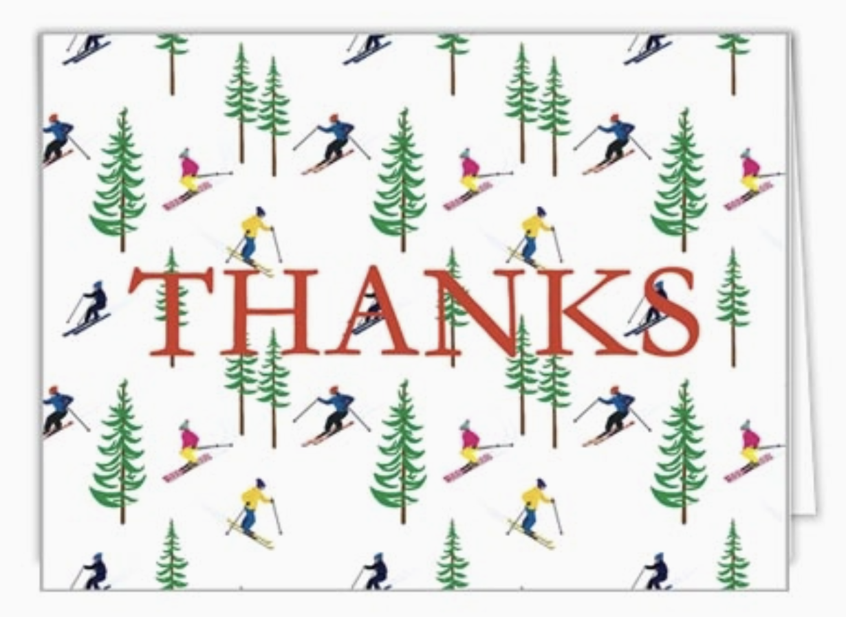 Thanks Ski Resort Boxed Notecard Set