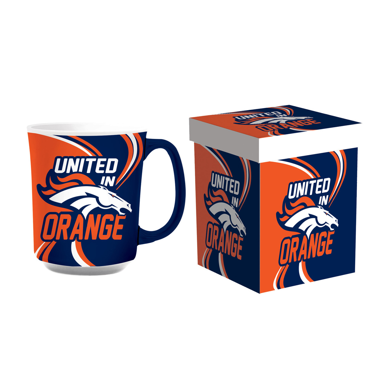 Denver Broncos Ceramic Coffee Mug with Matching Box 14oz