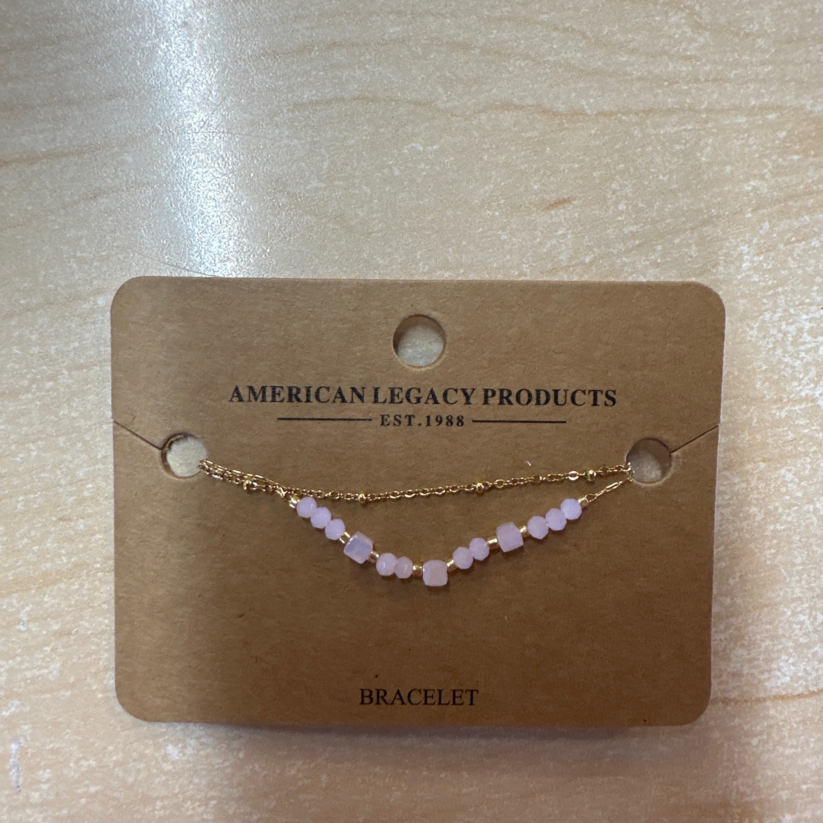 18k gld/s steel dbl chain stone bracelet