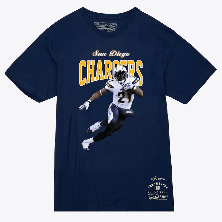 Los Angeles Chargers Retro Ladainian Tomlinson Mitchell and Ness Sideline Shirt