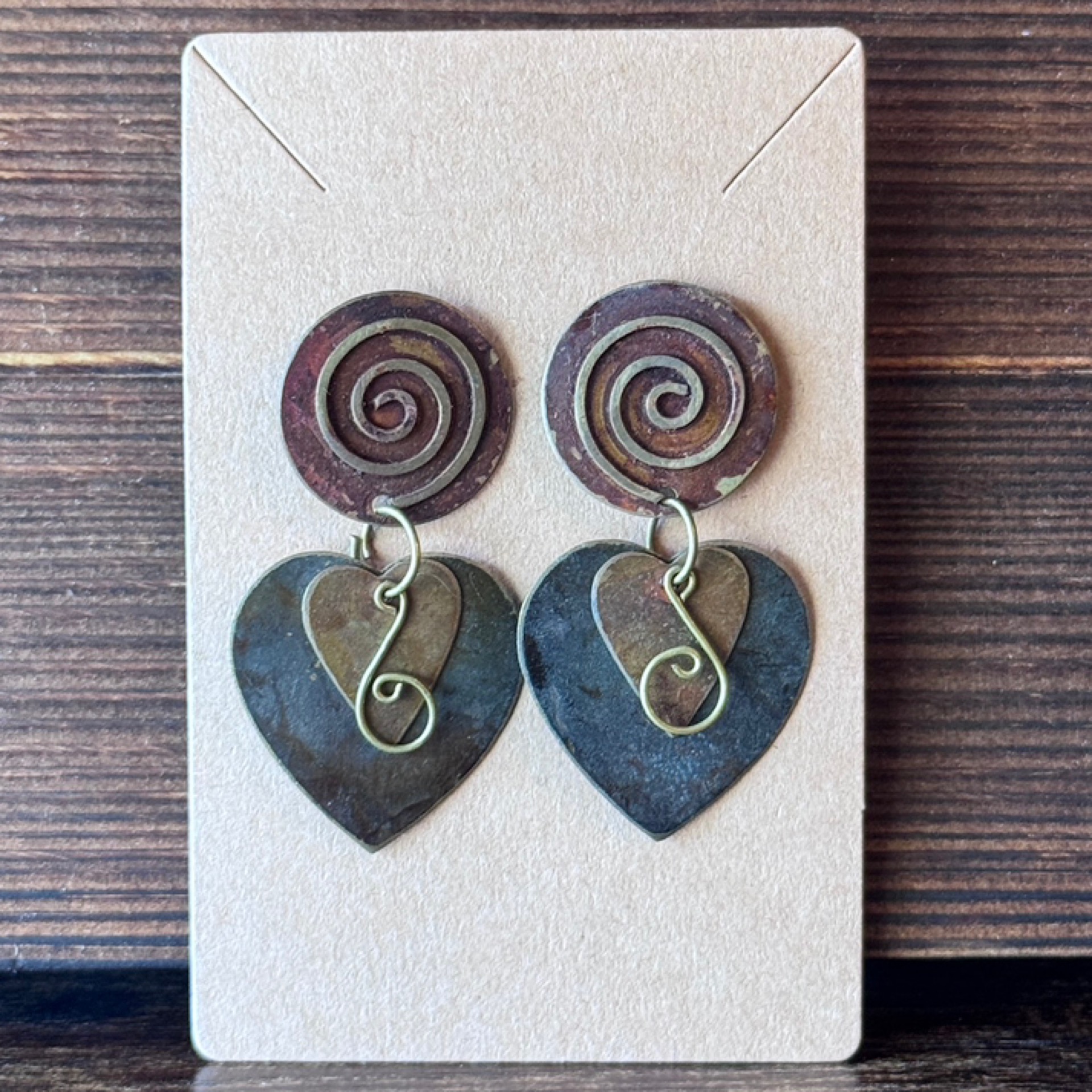 Metal Hearts Earrings