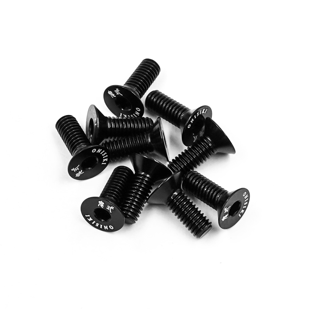 Aluminum 7075 M3X8 Hex Socket Flat Head Screws 10pcs ONI9111 W-4R1(8)