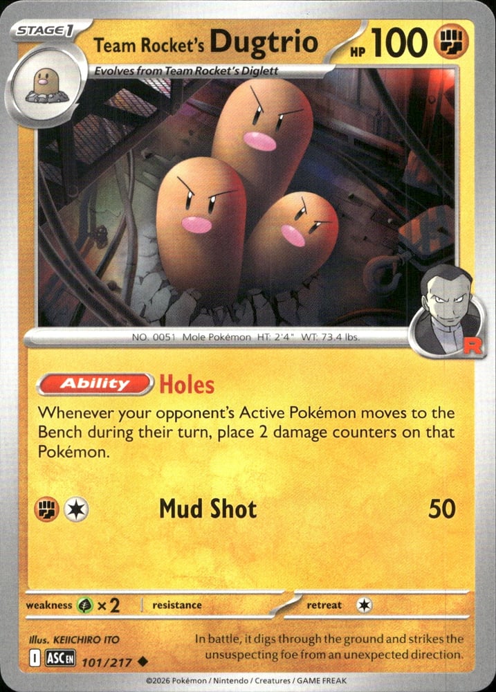 Team Rocket's Dugtrio - ME02.5 101/217