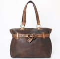 AD Soft Leather Handbag Brown