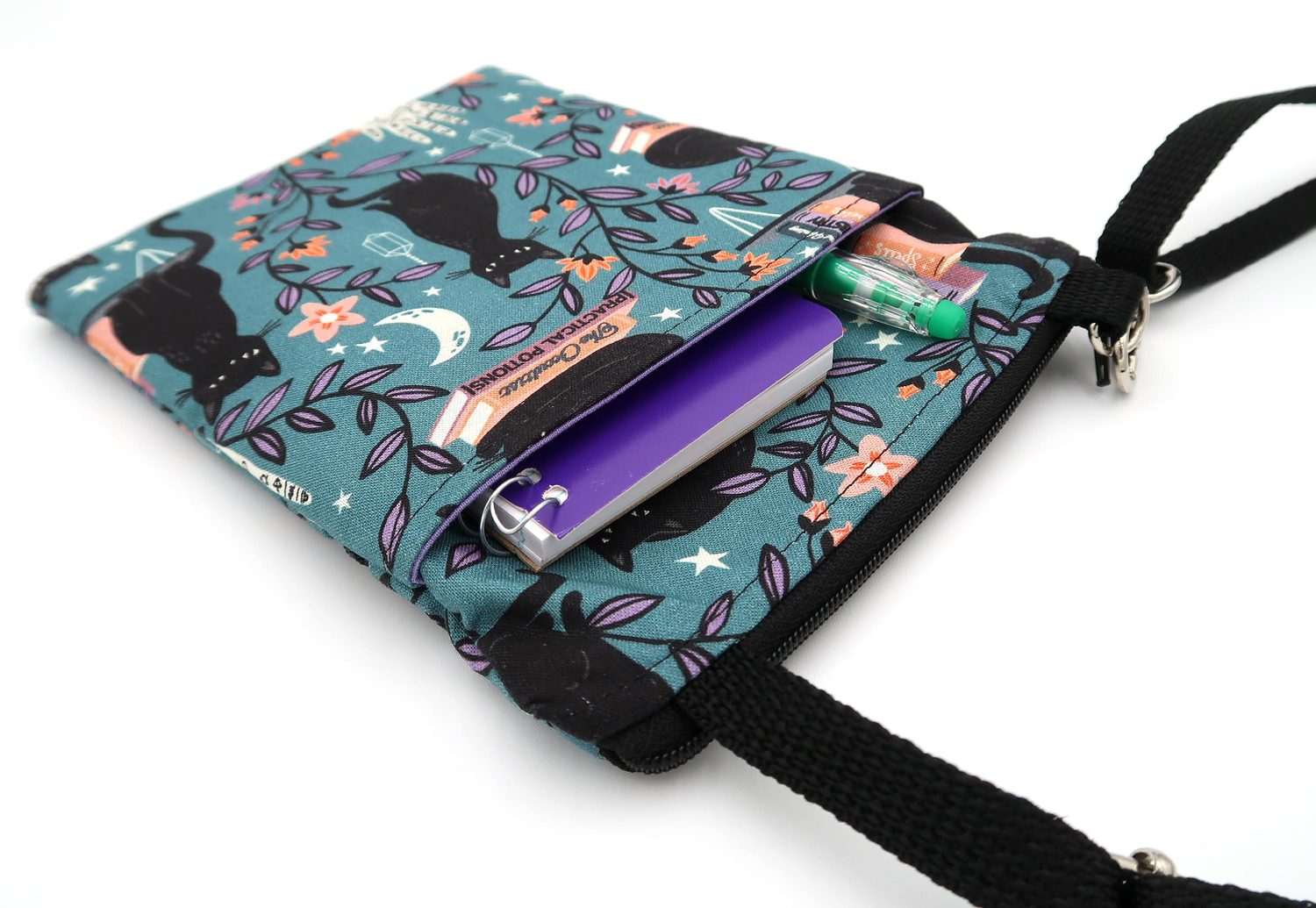 Small Crossbody Bag – Spellbound Black Cats, photo 4 of 5