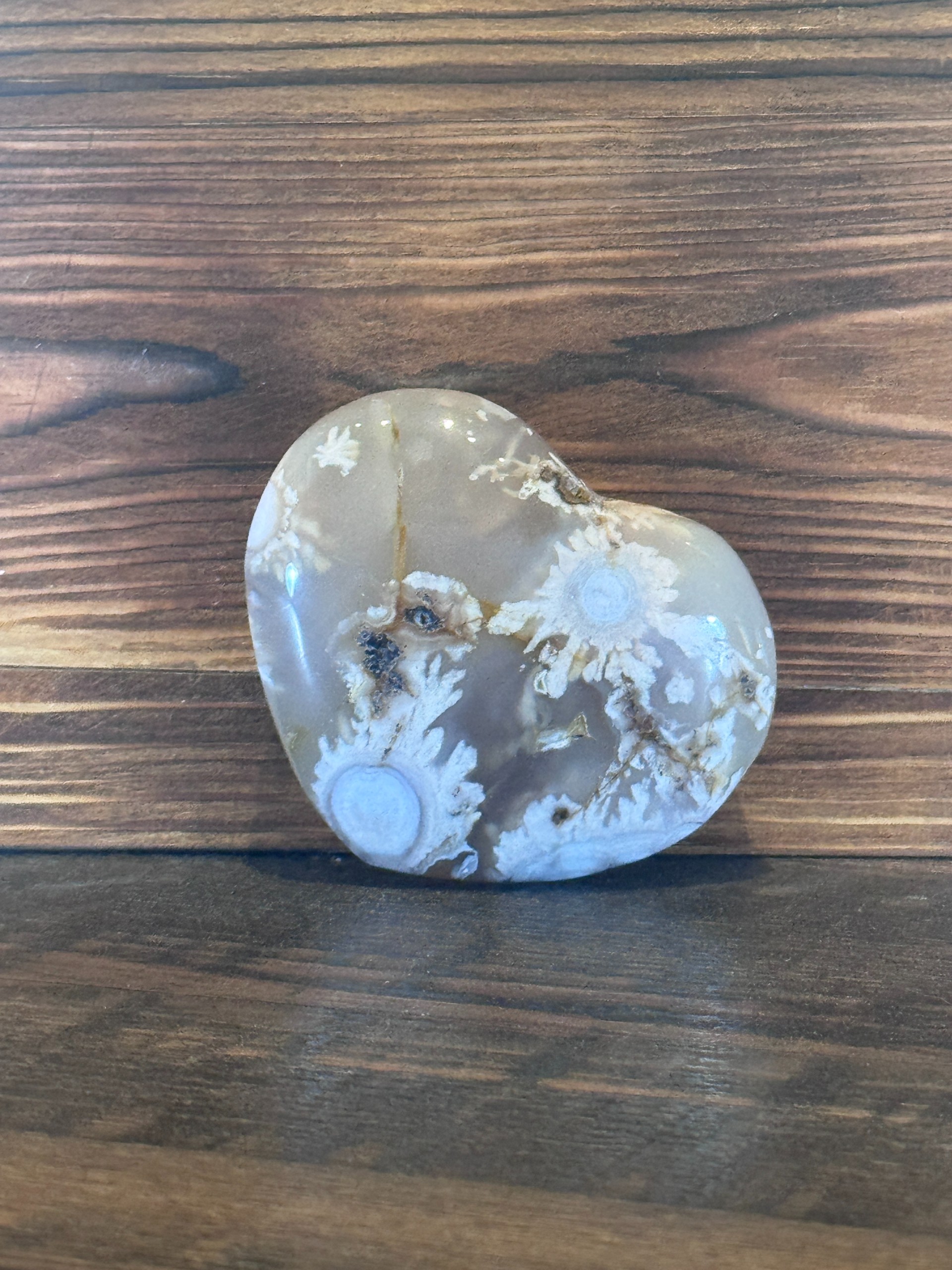 Flower Agate Heart