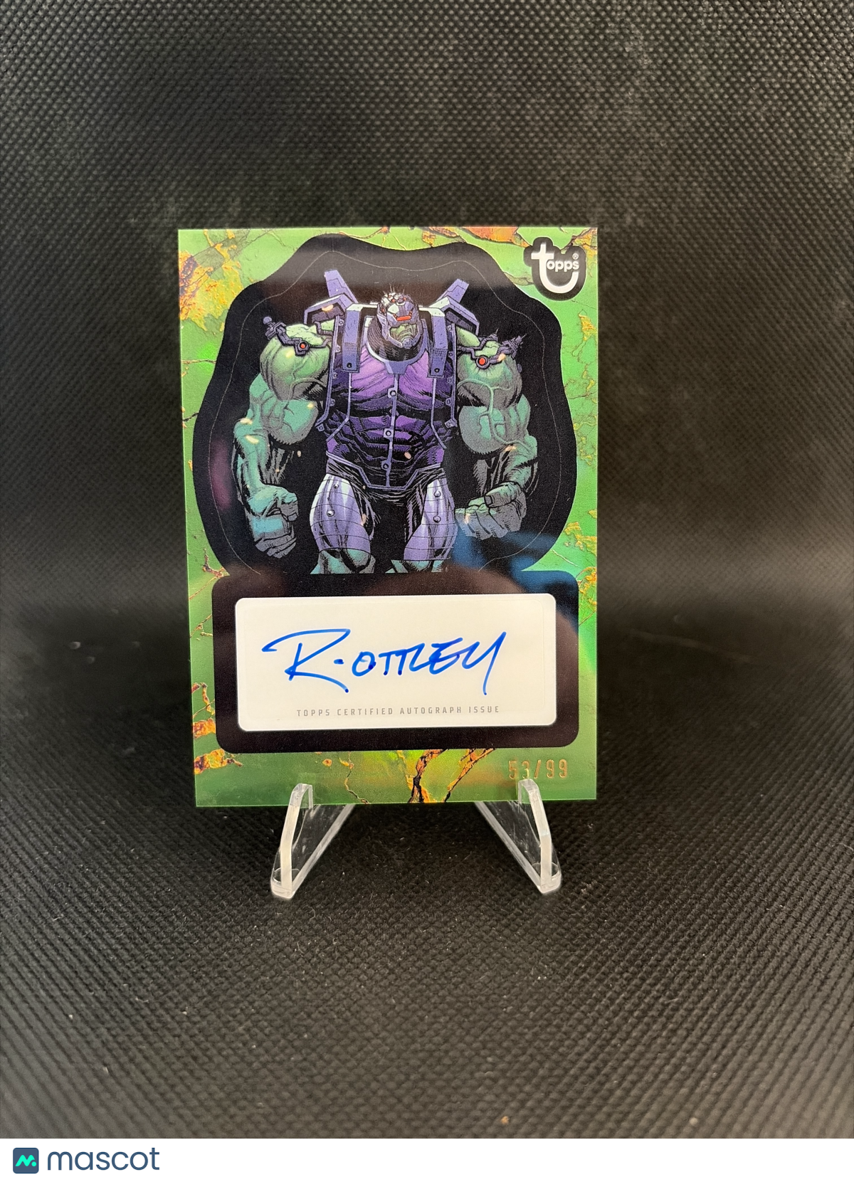 2025 Topps Marvel Comic Book Heroes Ryan Ottley Green Refractor Auto /99