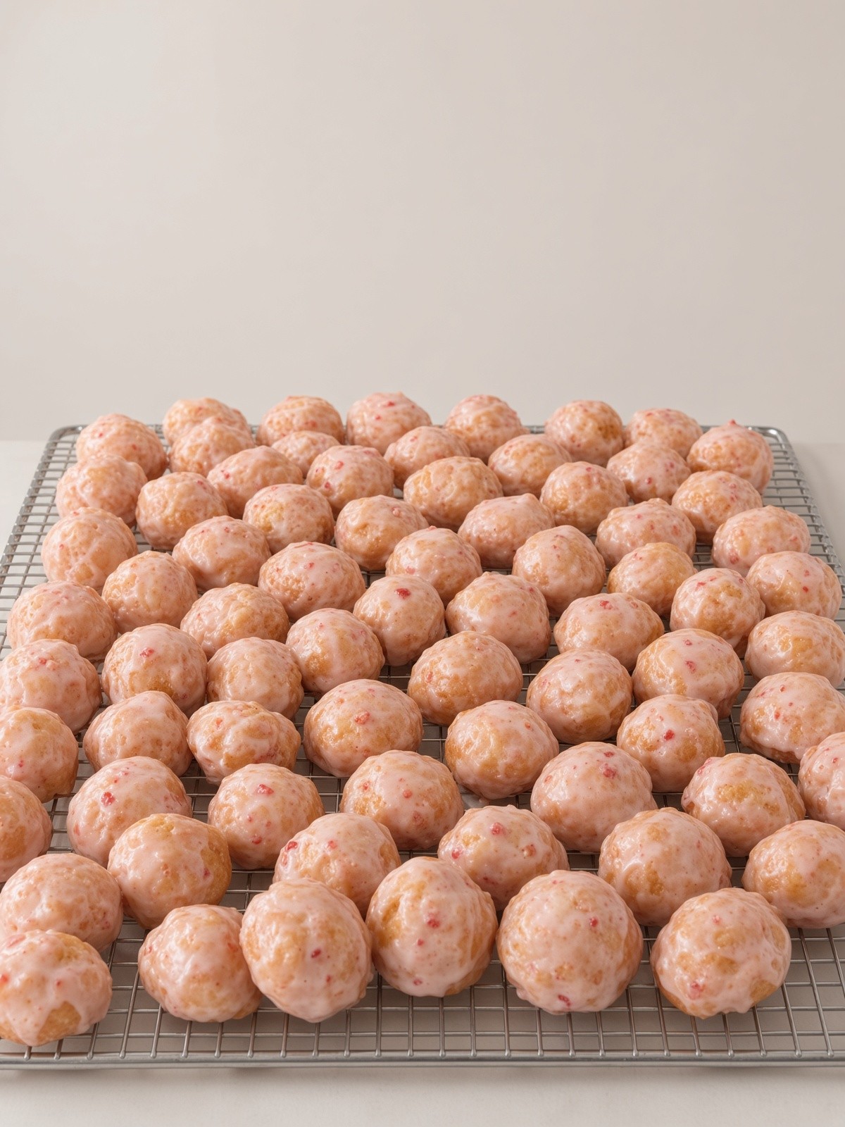 Doughnut Holes - Strawberries and Cream