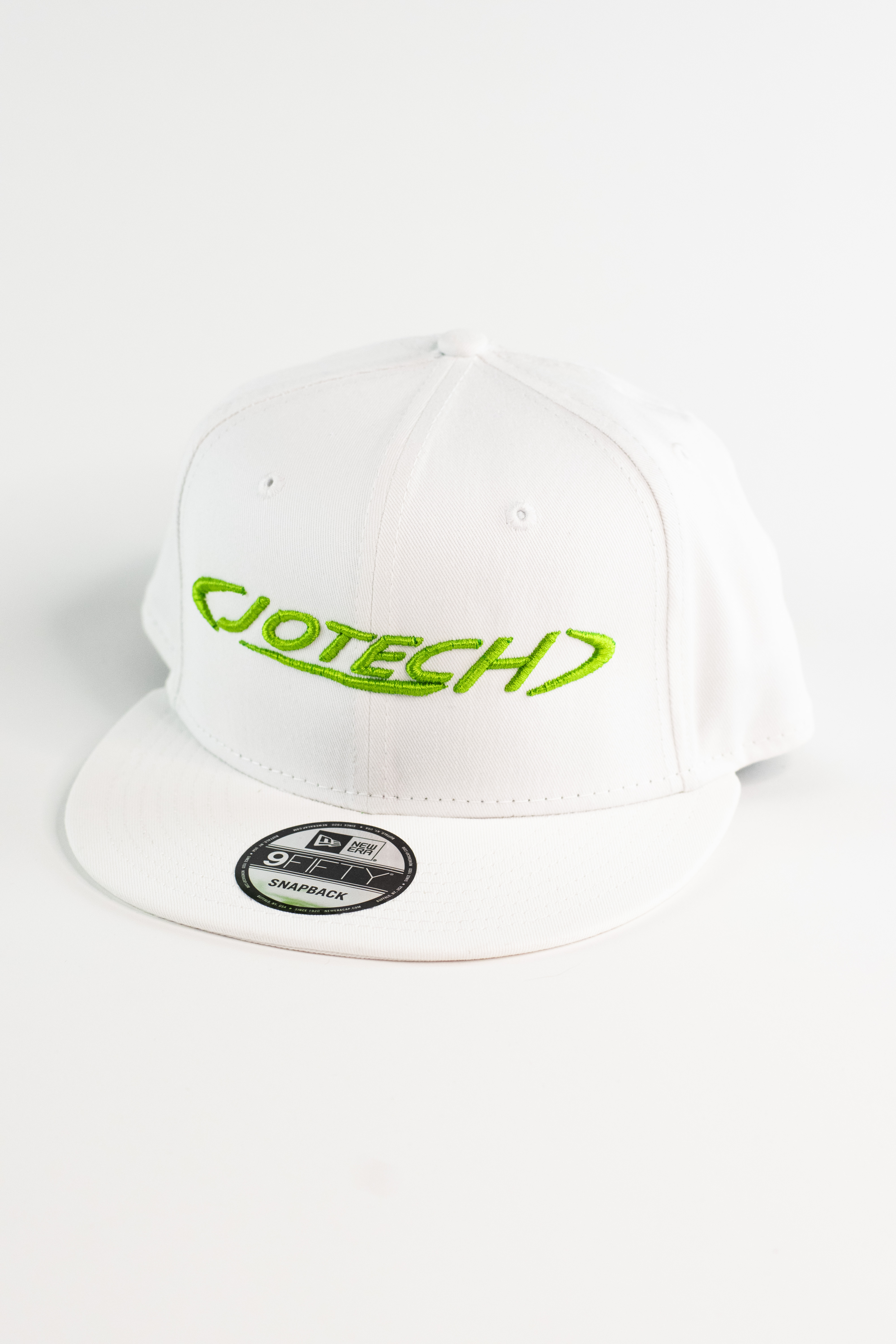 Hat - White SnapBack Jotech (White/Green logo)