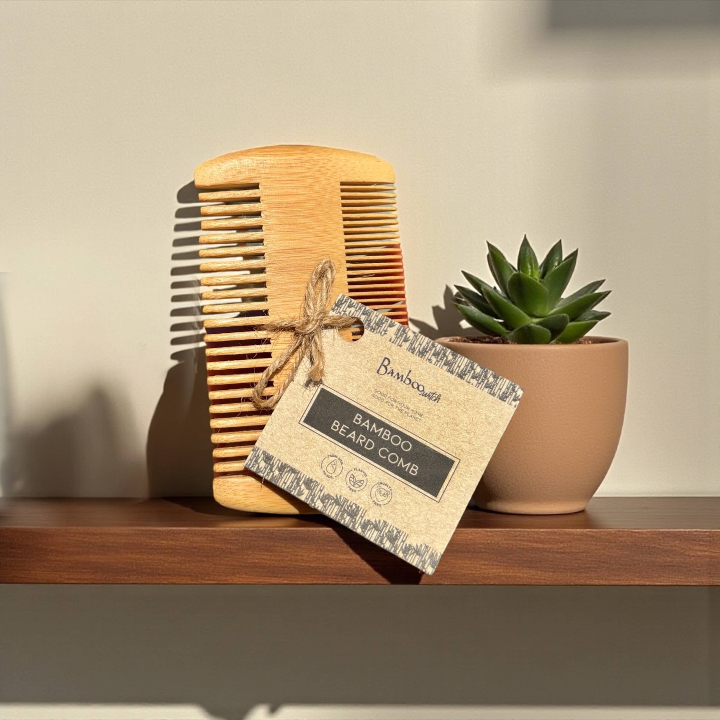 Bamboo Beard Comb