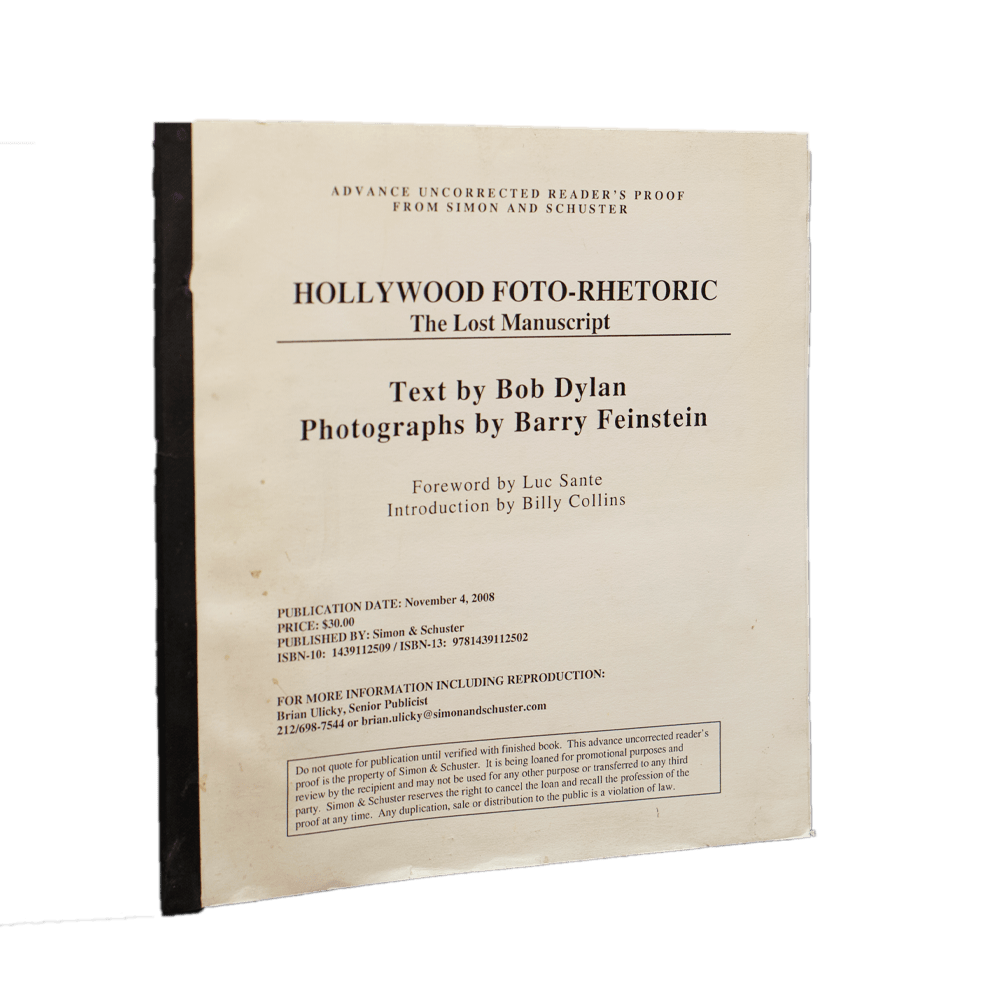 Dylan, Bob -- Hollywood Foto-Rhetoric [Book]