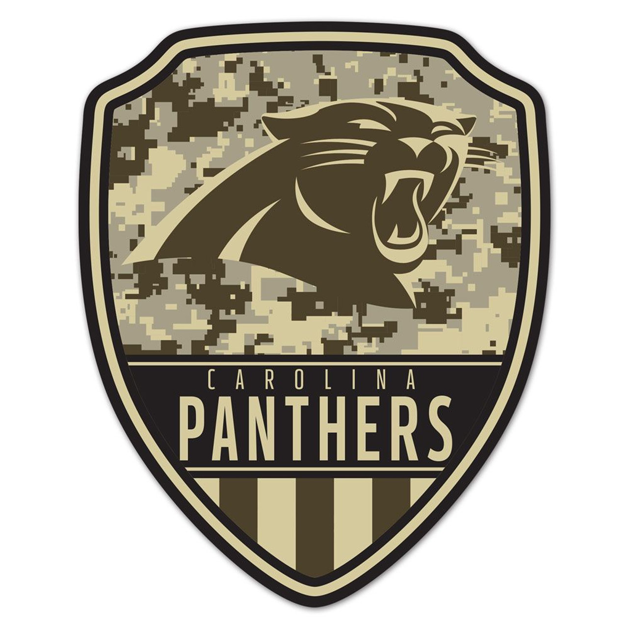 Carolina Panthers Wood Shield Shaped Sign - 11x14"