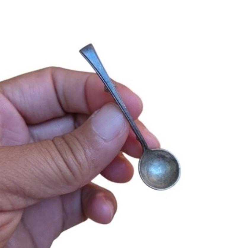 Vintage Fine Arts Sterling Silver Salt Spoon Pin Brooch