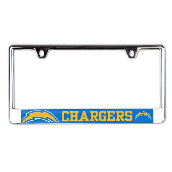 Los Angeles Chargers Mega Laser Chrome License Plate Frame