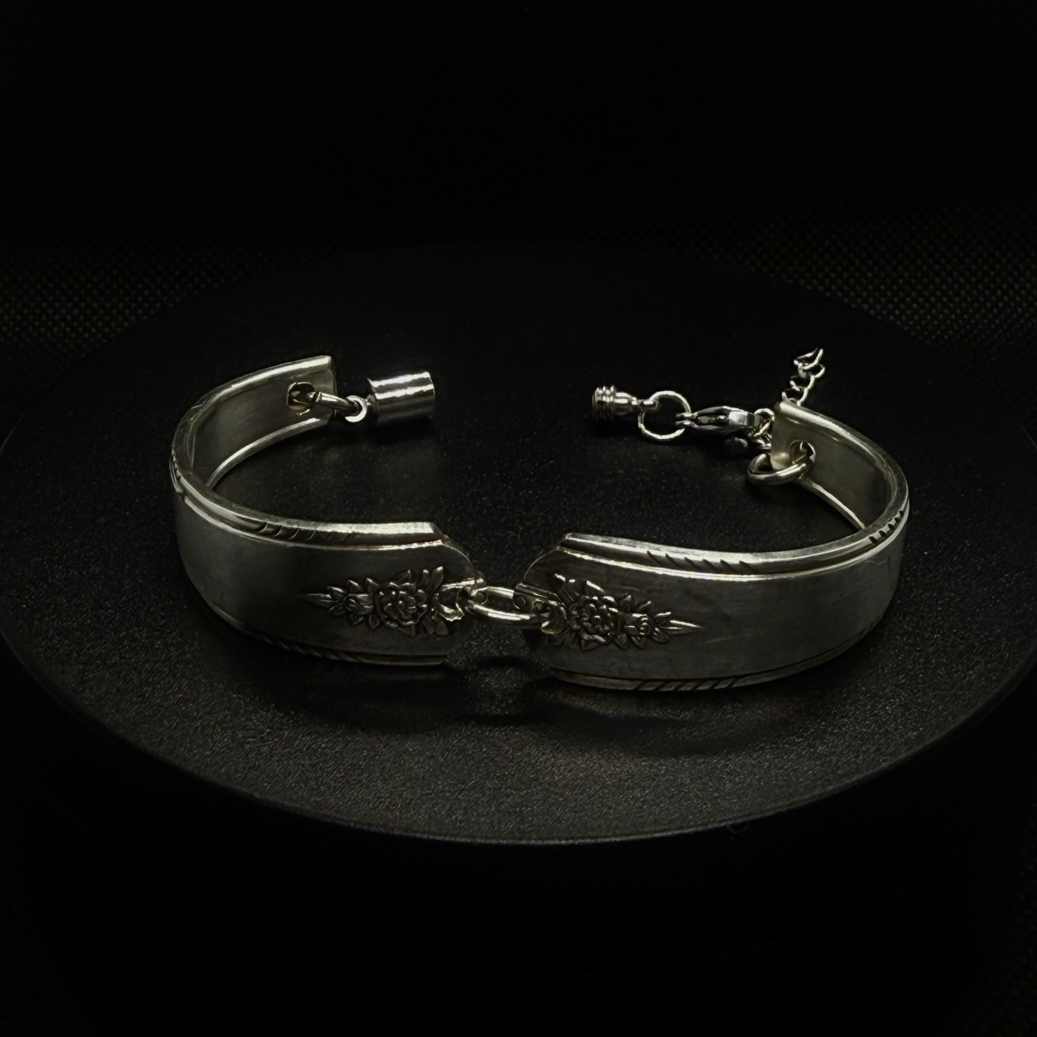 1950s Two Part Spoon Handle Bracelet with Magnetic Clasp