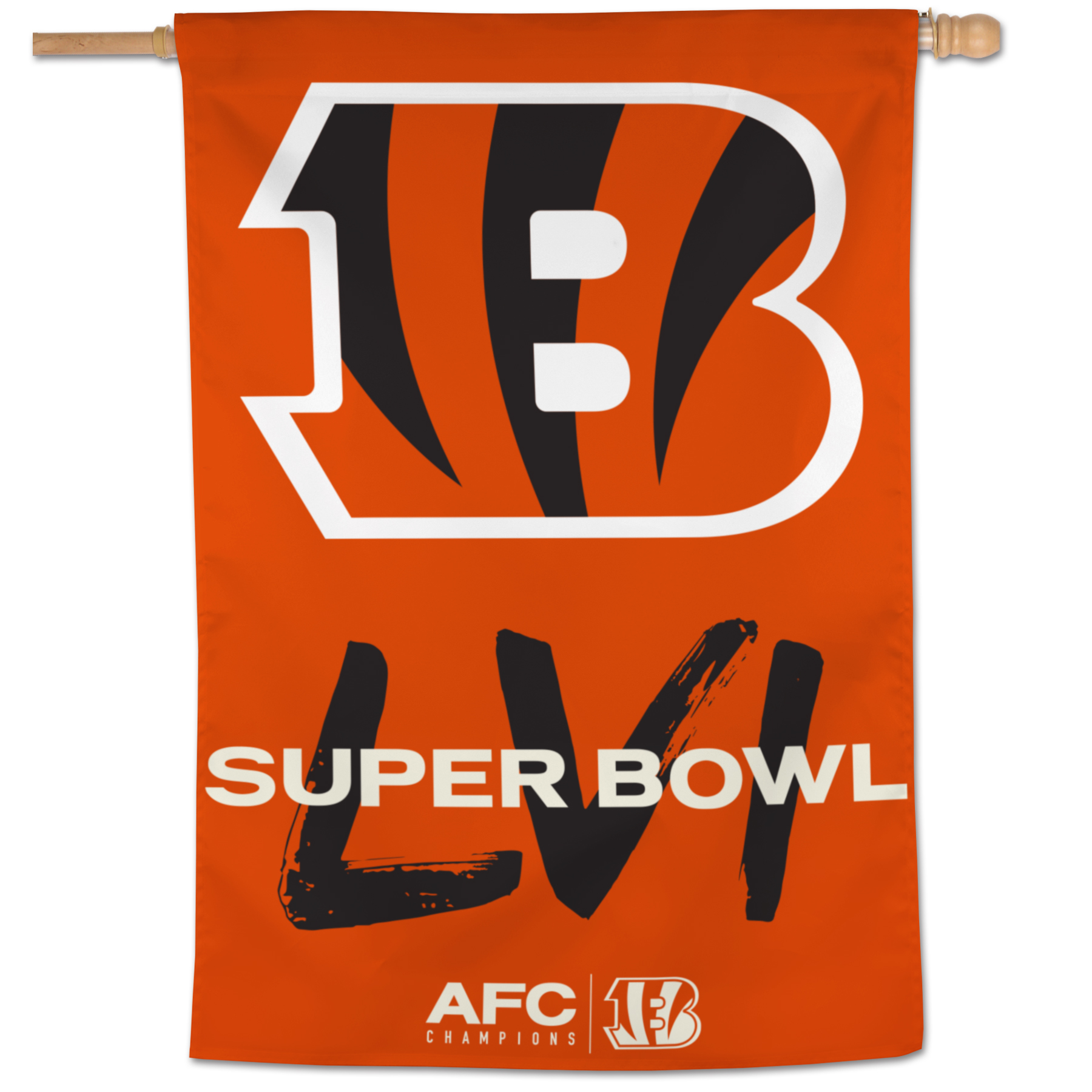 Cincinnati Bengals Super Bowl LVI Vertical House Flag