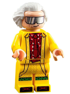 btf002 Doc Brown - Long Hair, Yellow Coat