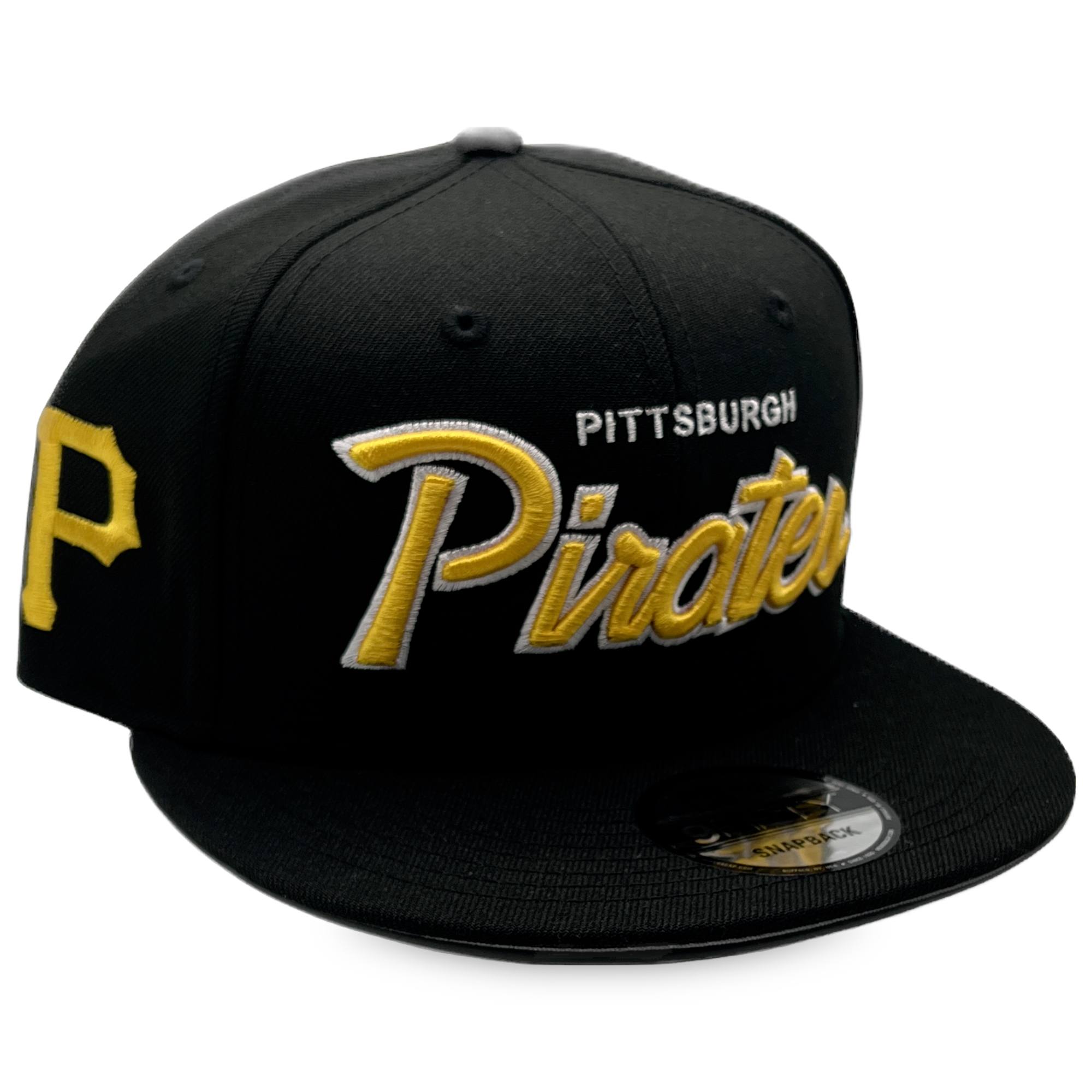 Pittsburgh Pirates Black Script New Era 9FIFTY Snapback Hat