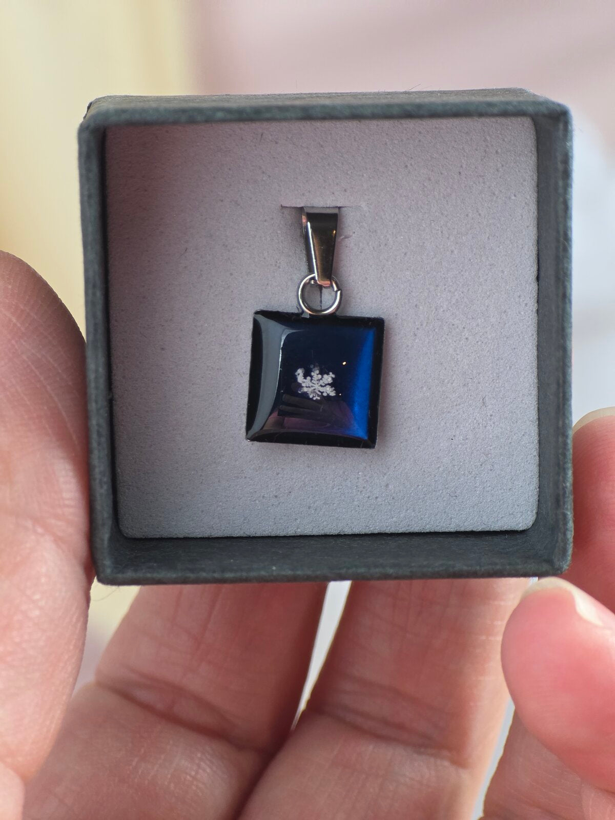 Midnight Snowflake Pendant