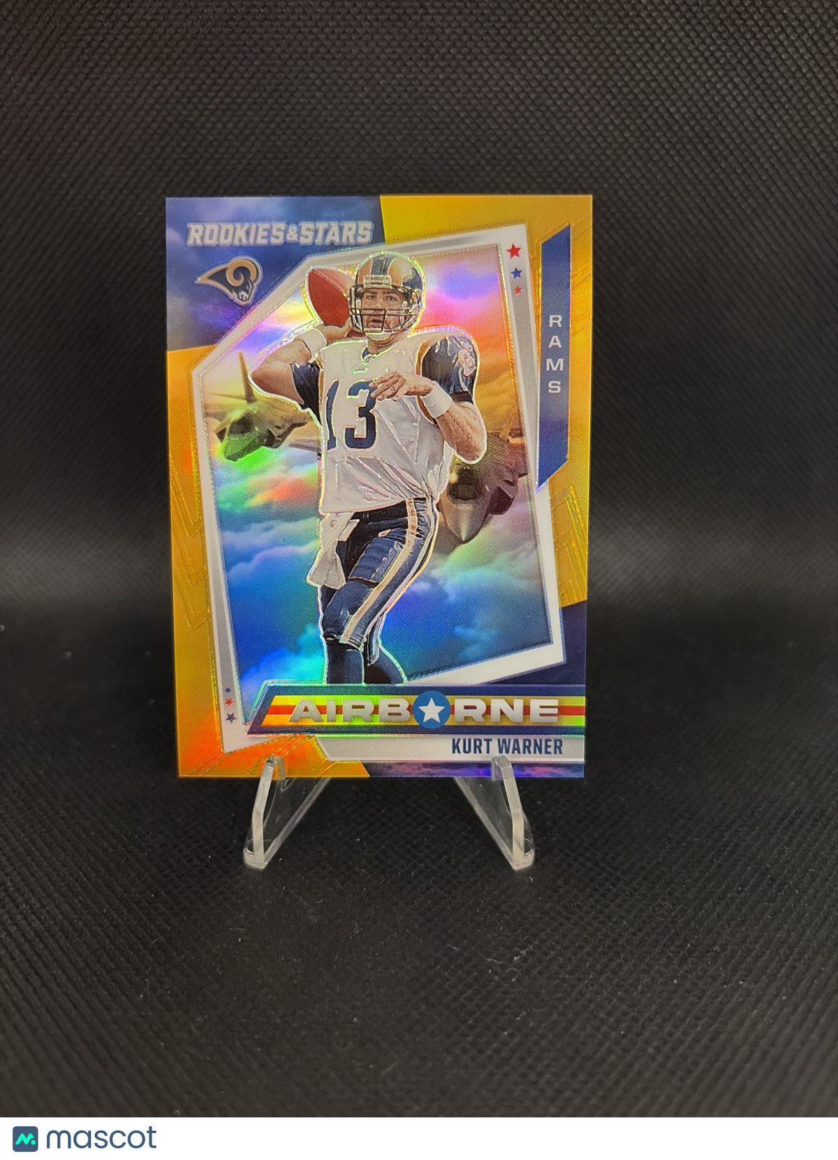 2021 Panini Rookies & Stars Airborne Prizm Kurt Warner Gold Refractor /10