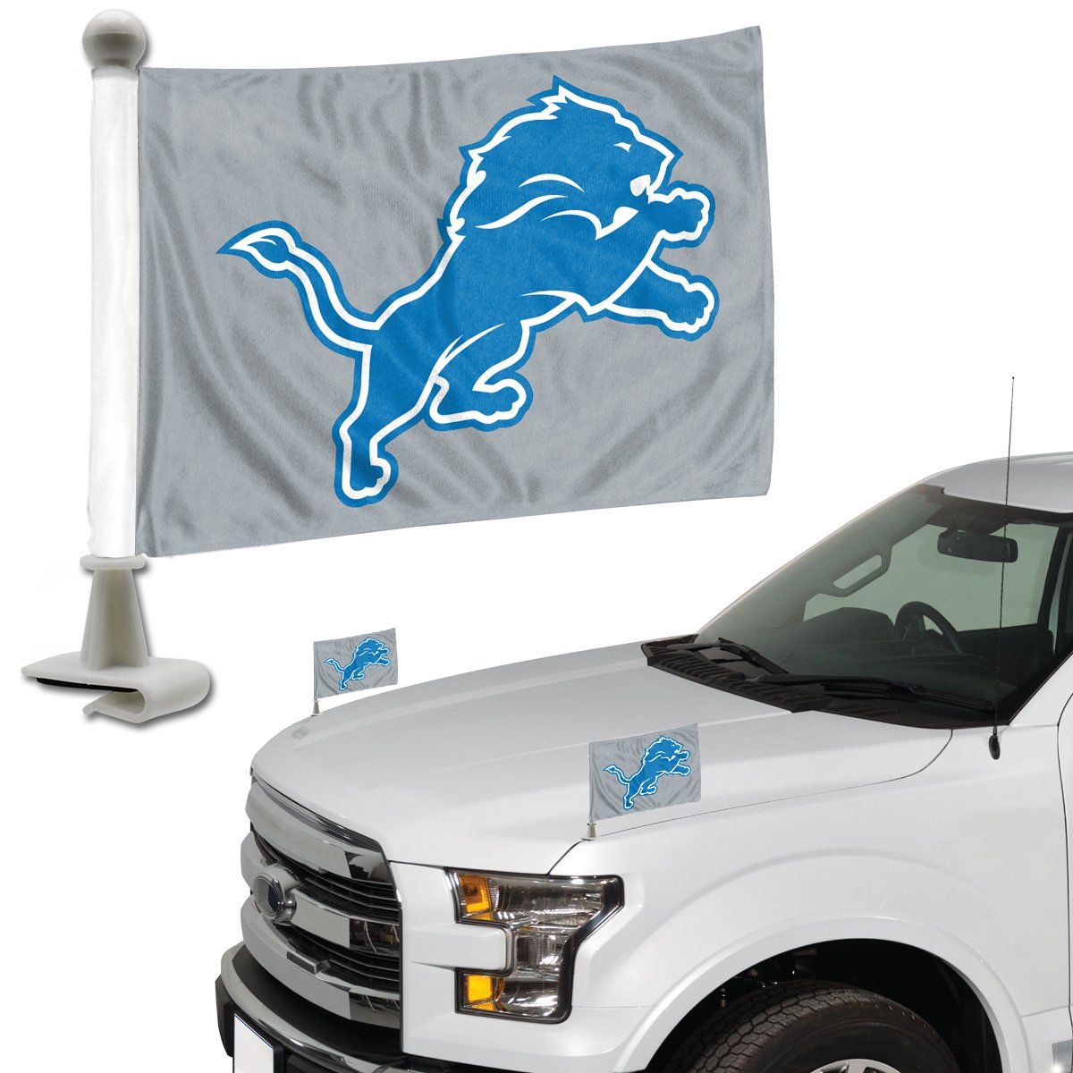 Detroit Lions Ambassador Car Flags Set