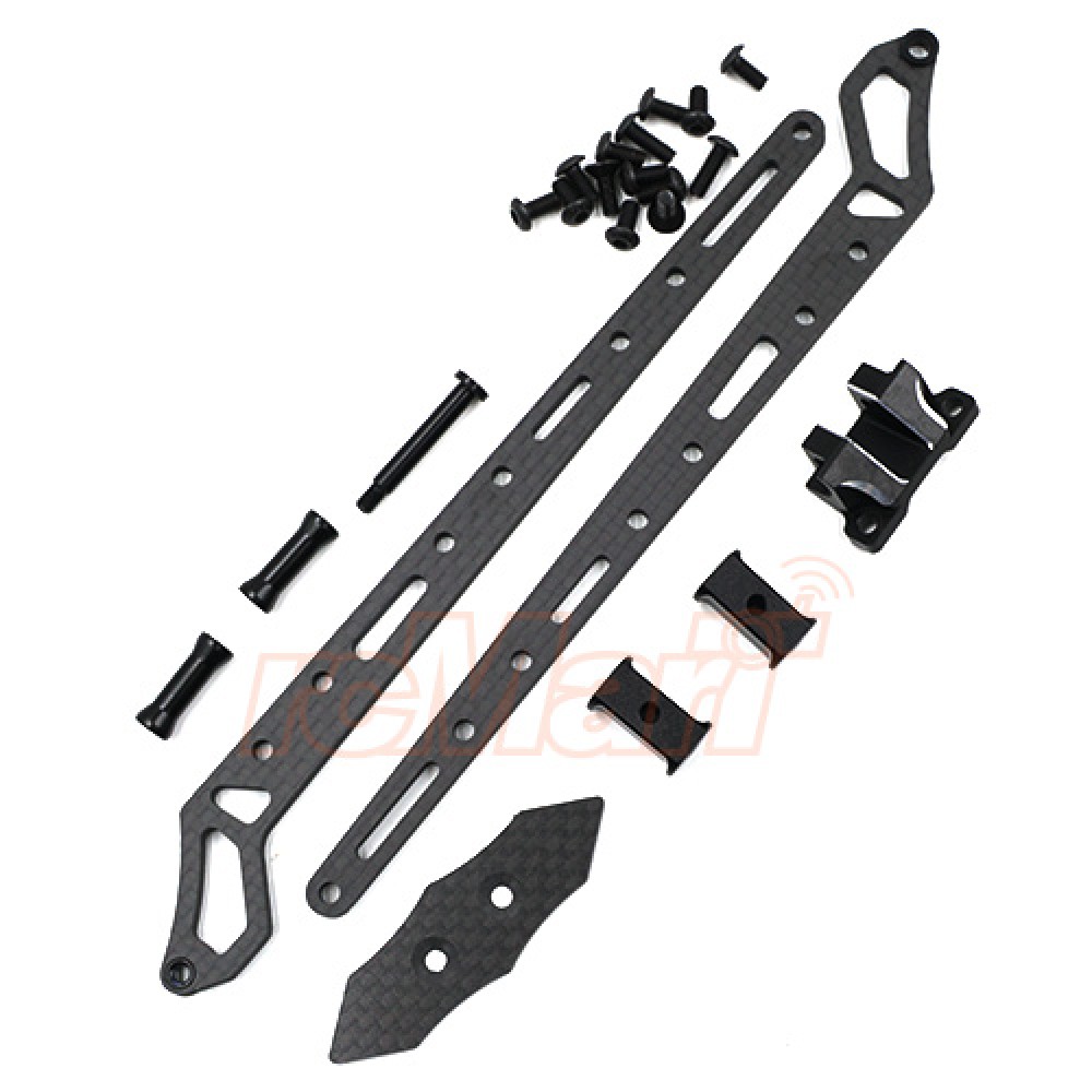 Graphite Vertical Topdeck Set W/ ESC Mount For YD2S Black YKYD-022BK