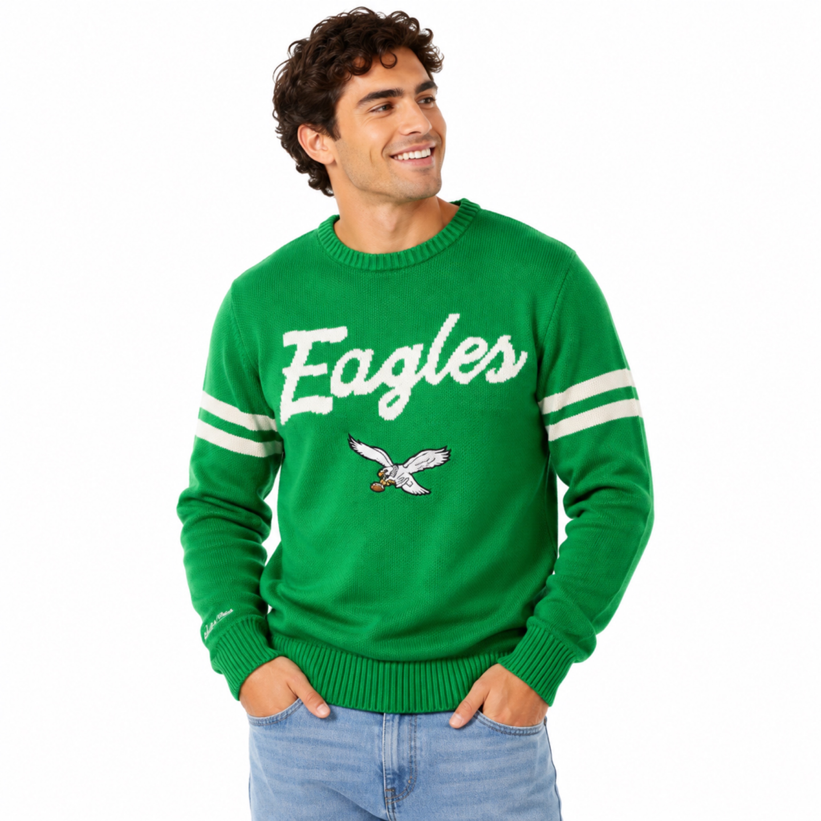 Philadelphia Eagles Retro Head Coach Mitchell and Ness Sweater