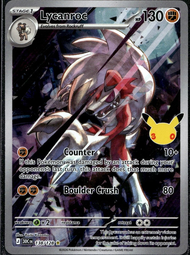 Lycanroc - 30TH 138/128