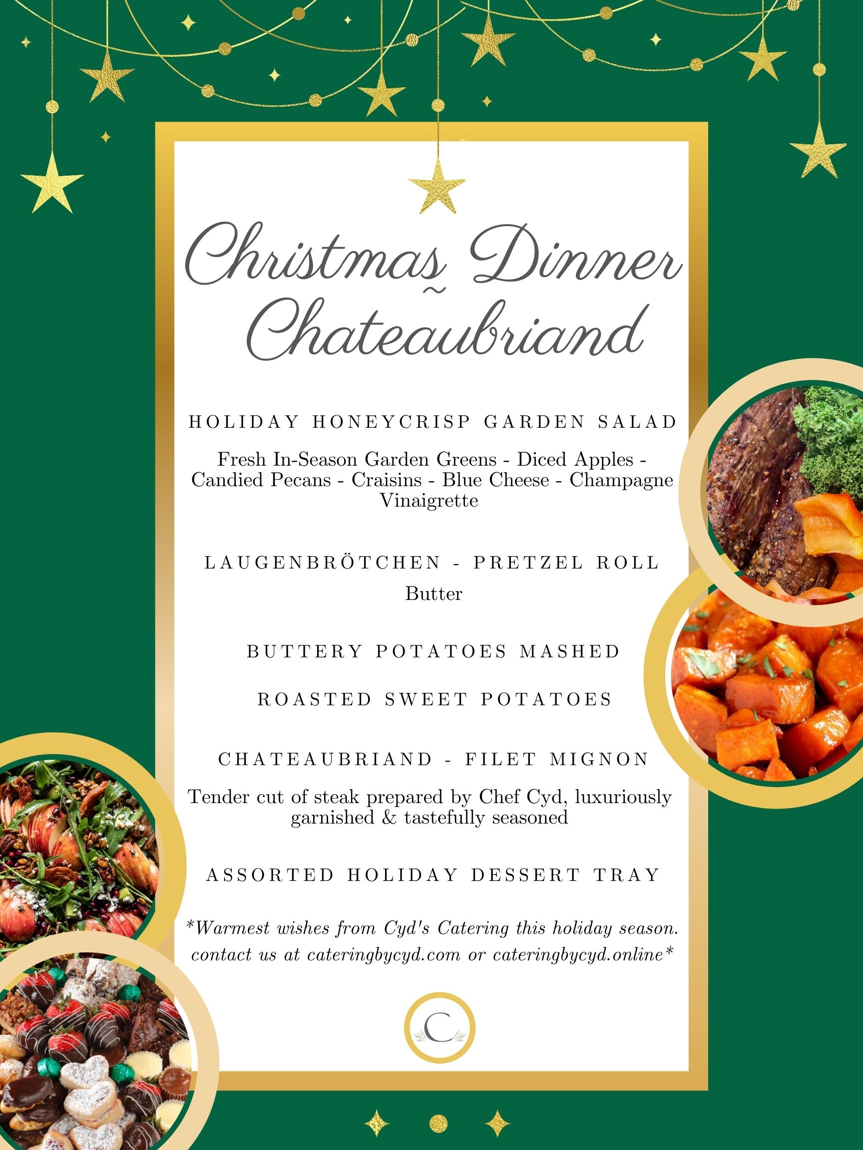 Christmas Dinner Chateaubriand