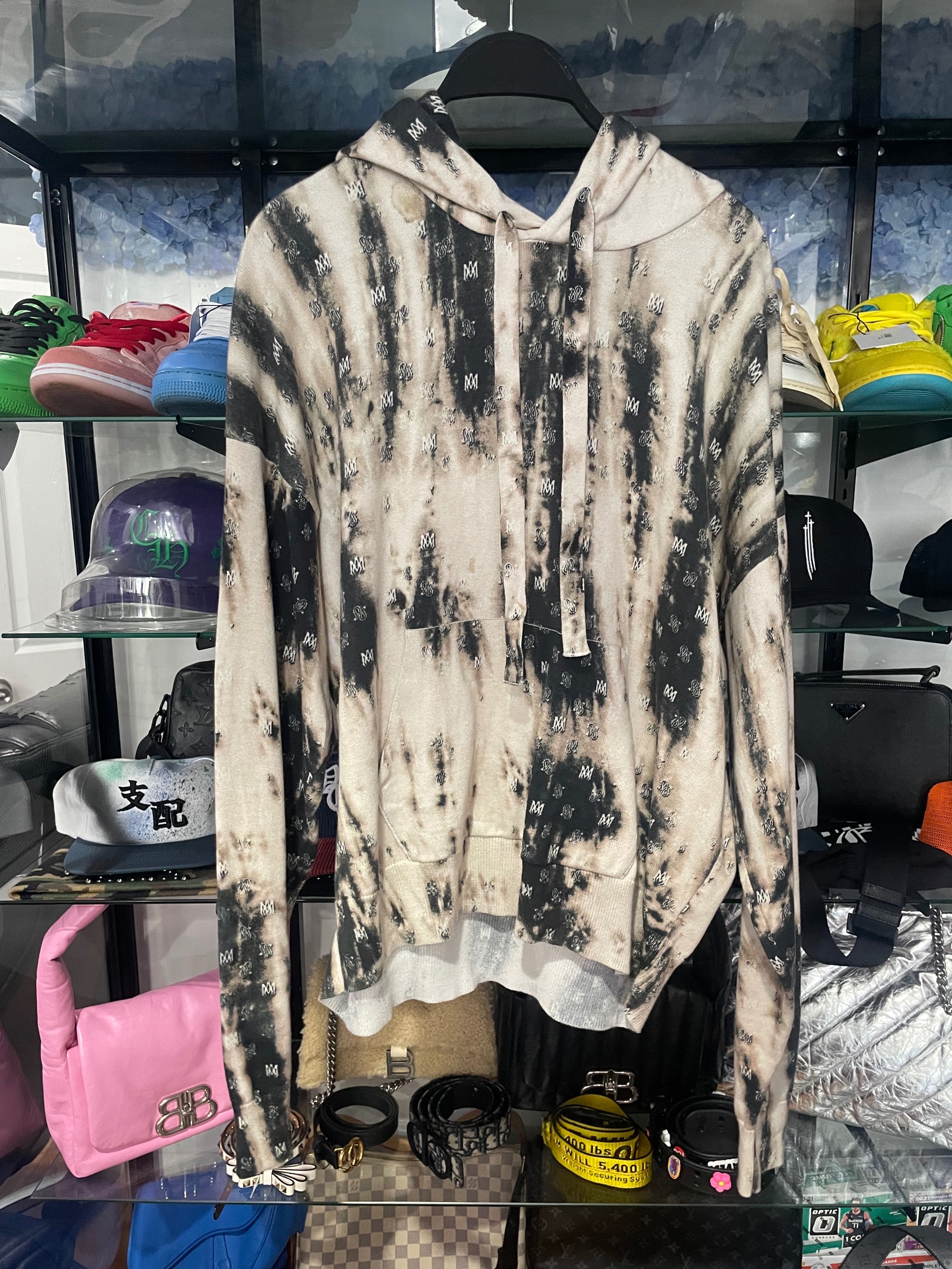 Amiri black and brown hoodie size S (used)