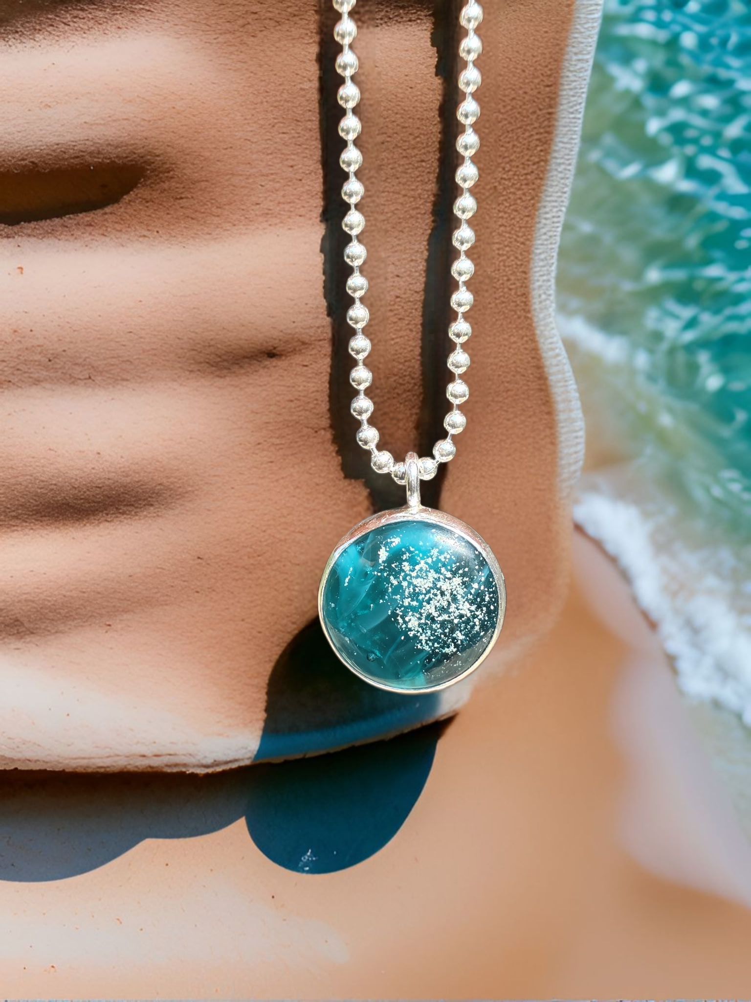 Simple Pendant Ocean by Moss Creek Art