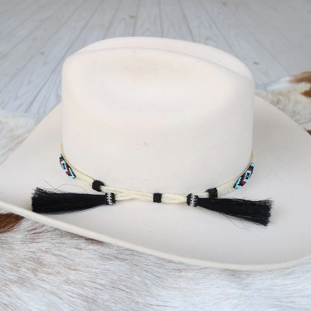 Willow - Cheval Horsehair Beaded Hat Band – Handwoven in Ecuador