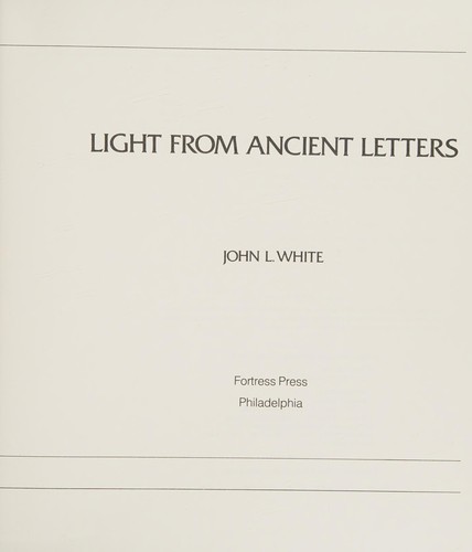 Cover of Light from ancient letters (Foundations and facets)