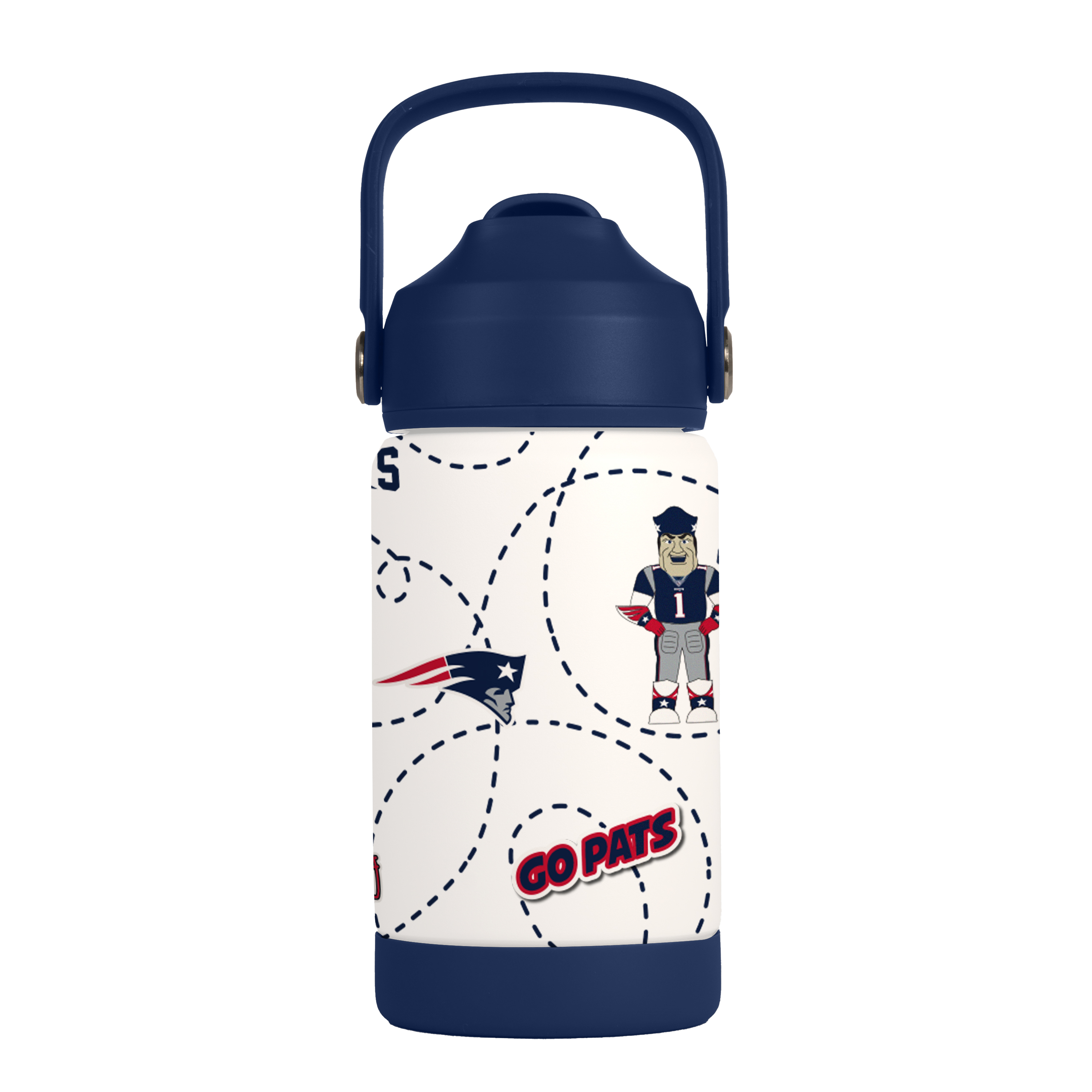 New England Patriots Kids Stainless Steel Mascot Bottle 12oz