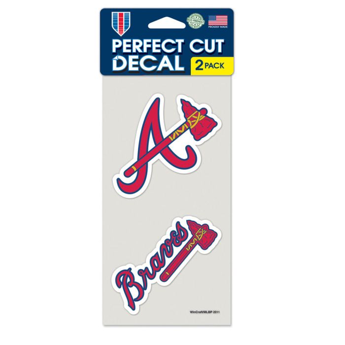 Atlanta Braves Set of 2 Perfect Cut Decals