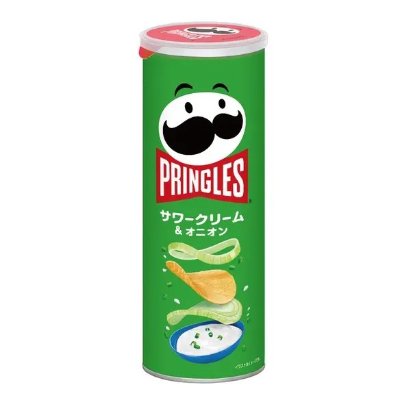 Pringles Japan Sour Cream Onion Potato Chips  3.35oz BIG Can 8 Pack