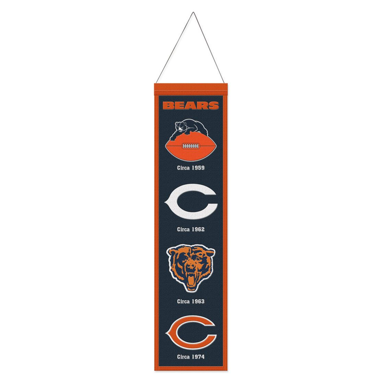 Chicago Bears Wool Evolution Banner 8x32"