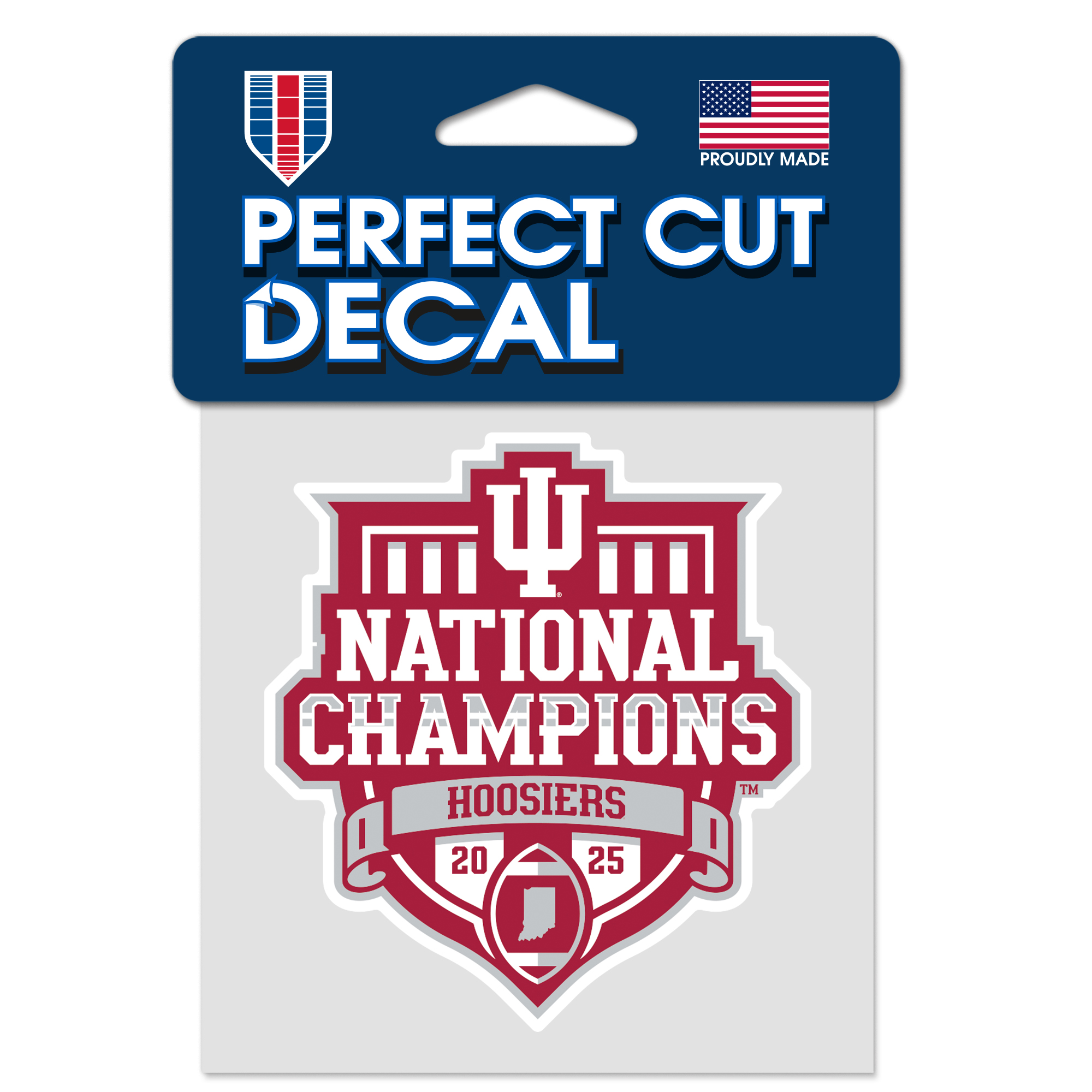 Indiana Hoosiers 2025 National Champions Perfect Color Decal 4x4"