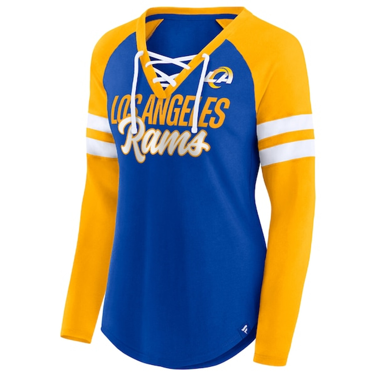 Los Angeles Rams Ladies Long Sleeve Raglan Lace Shirt