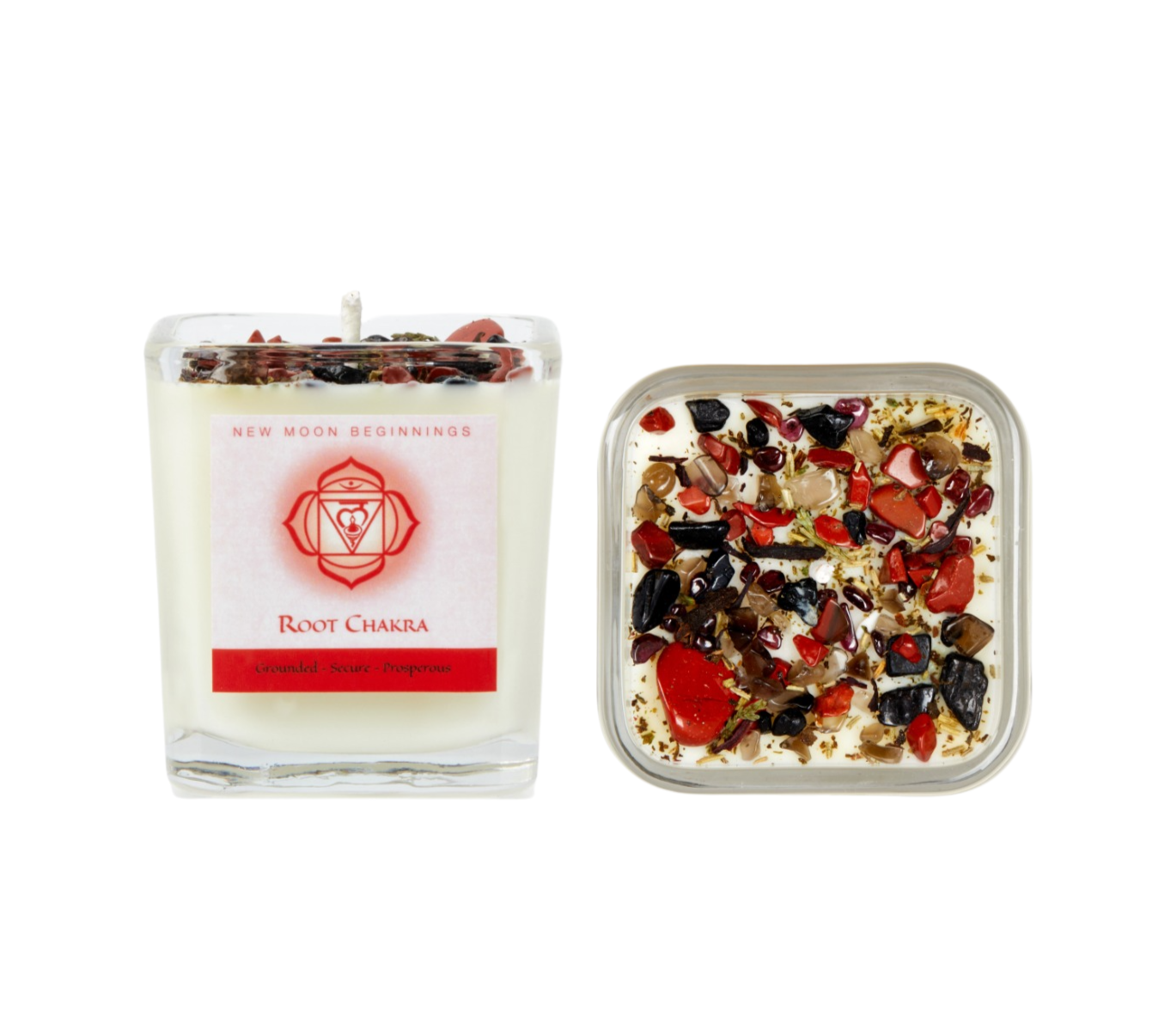 New Moon Beginnings - Root Chakra Candle Soy 7.5oz