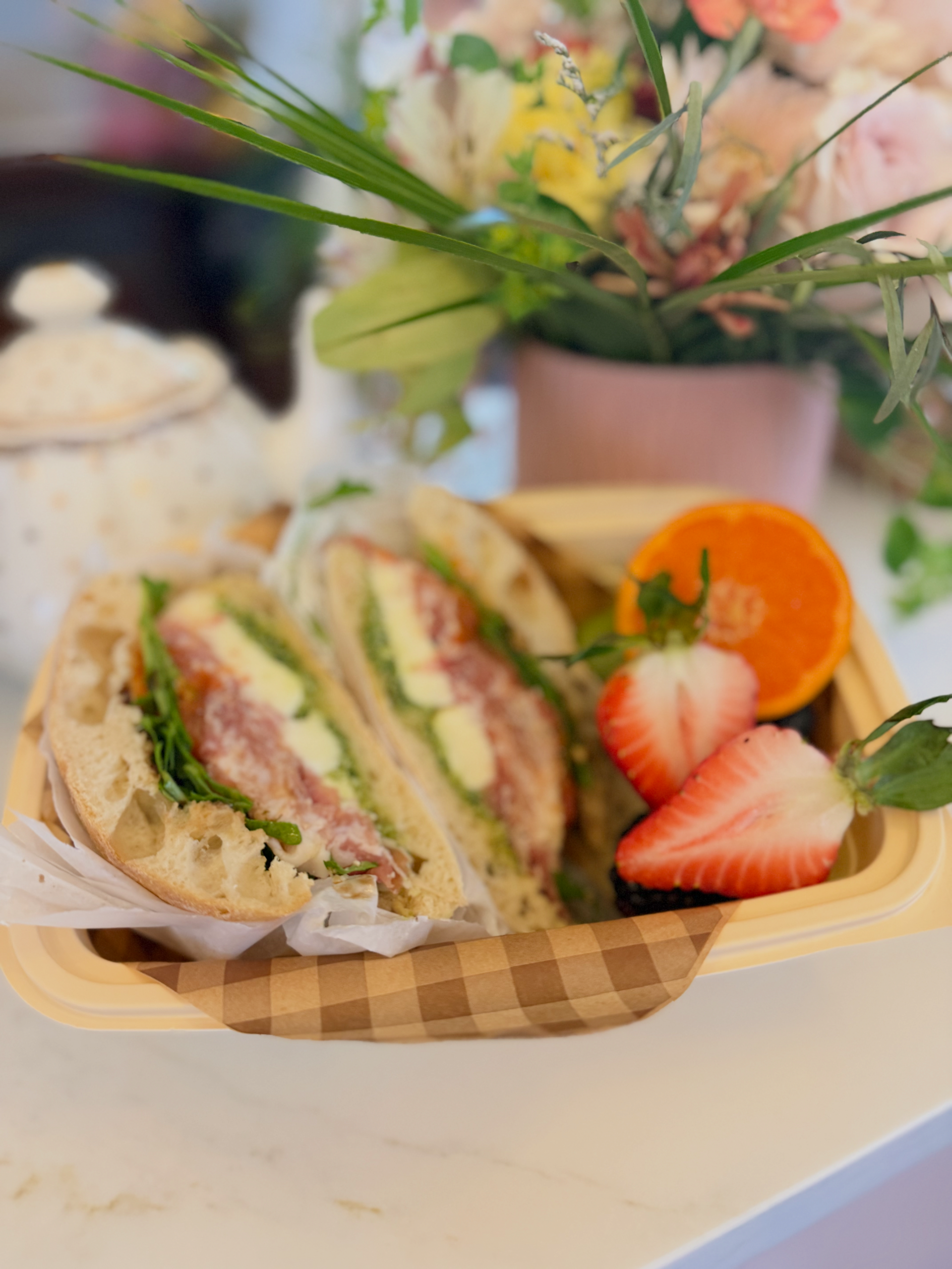 Proscuitto Pesto Mozz Sandwich