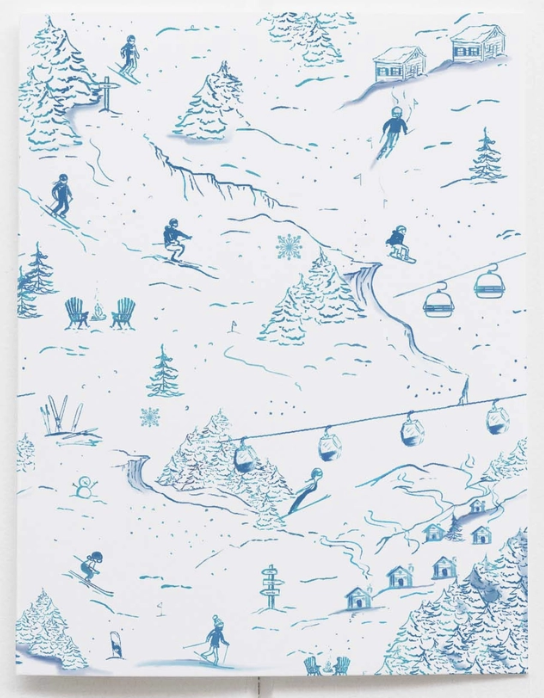 Ski Blue Toile Box Set Notecards