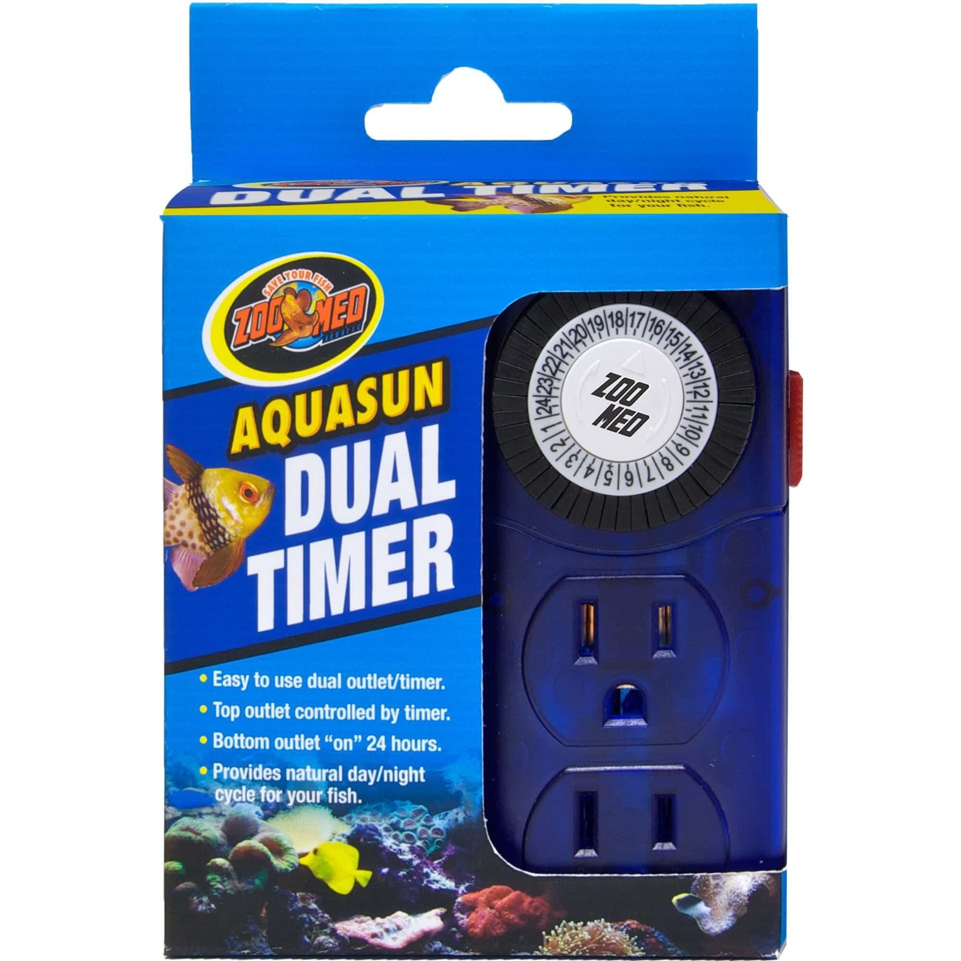 Zoo Med Aquasun Dual Timer Custom 2 Outlet Day and Night Timer Cycle