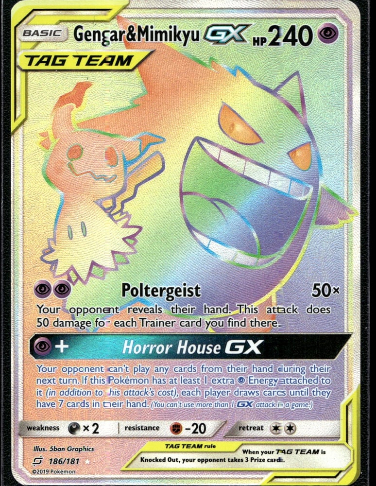 Gengar & Mimikyu GX - SM9 186/181