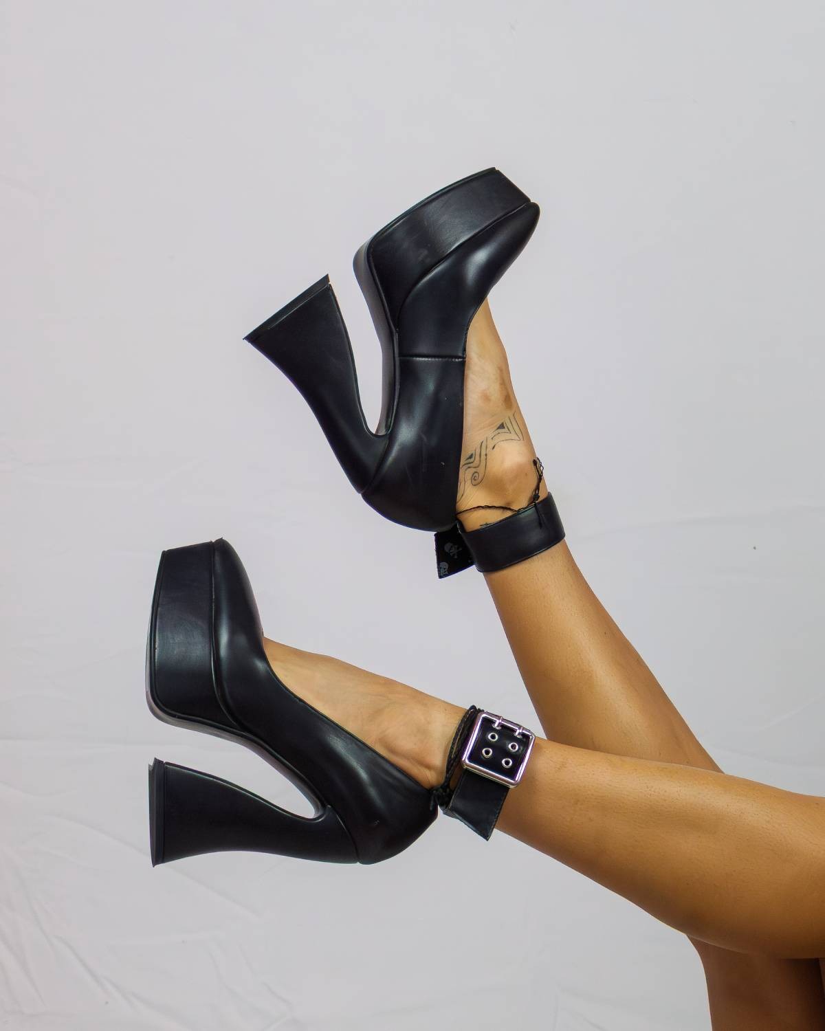 Black Chunky Heels