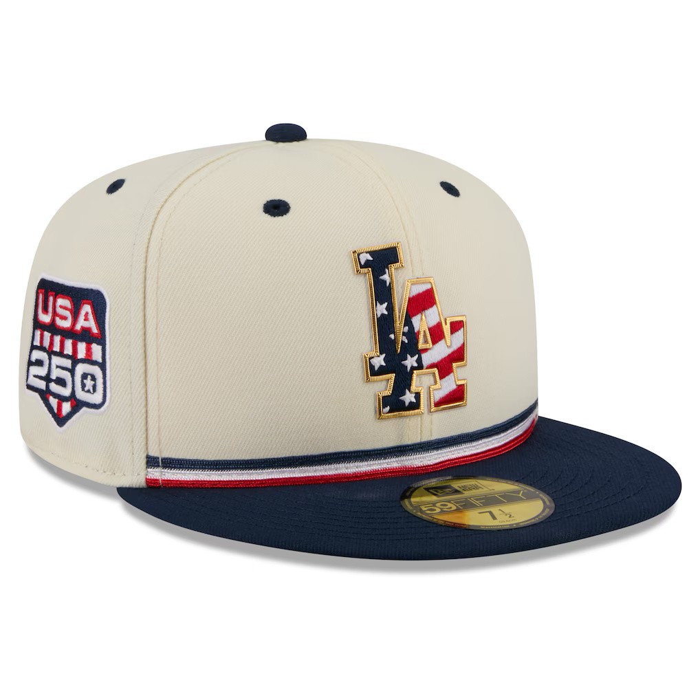 Los Angeles Dodgers 2026 USA 250 New Era 59FIFTY 4th Of July Fitted Hat