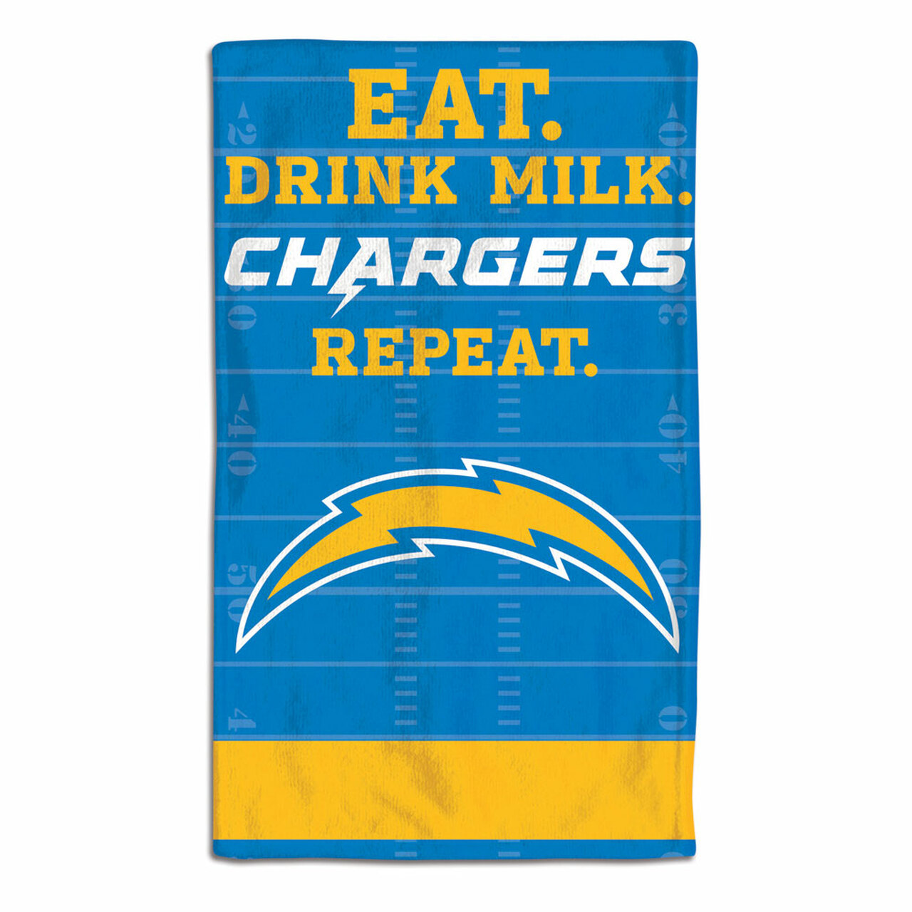 Los Angeles Chargers Baby Burp Cloth 10x17"