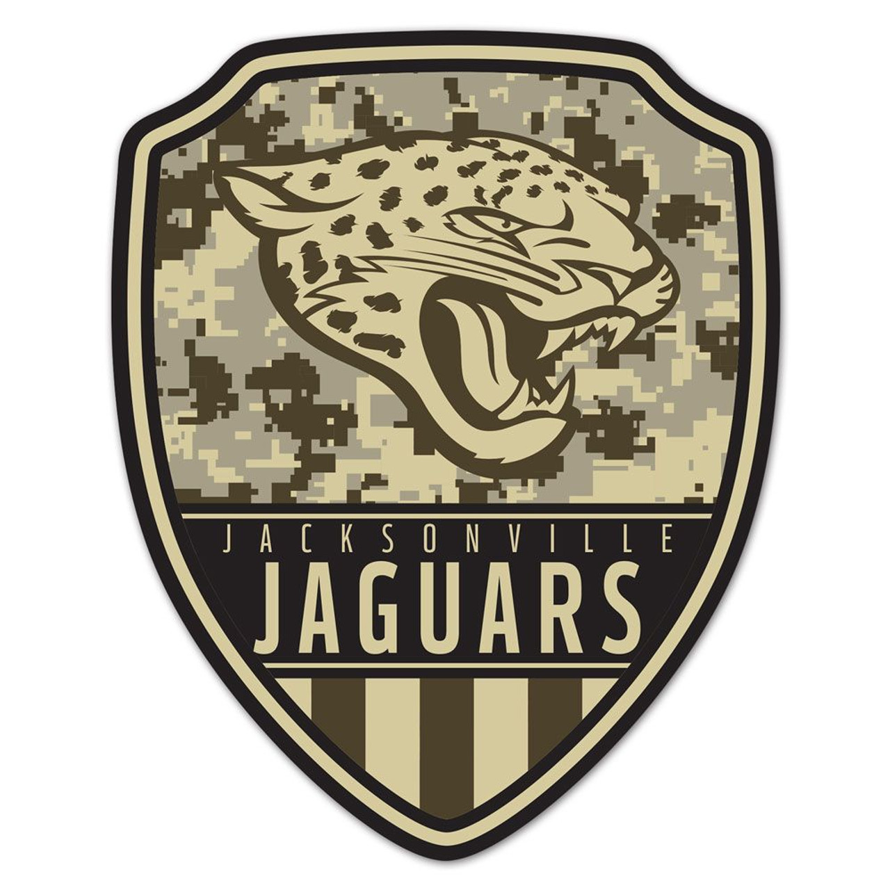 Jacksonville Jaguars Wood Shield Shaped Sign - 11x14"
